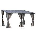 Aecojoy 14ft x 10ft Outdoor Gazebo With Netting & Curtain