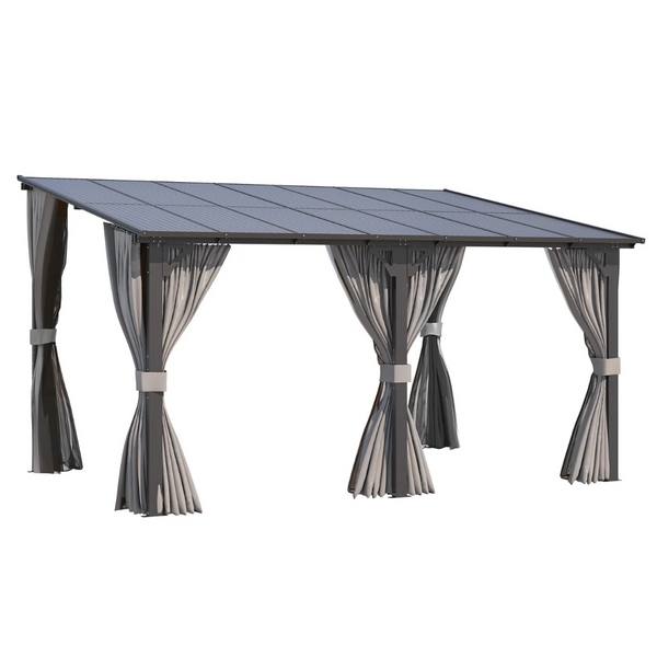 Aecojoy 14ft x 10ft Outdoor Gazebo With Netting & Curtain