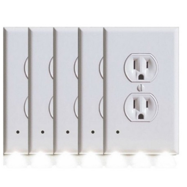 5-Pack Marquee Home Outlet Covers With LED Night Lights