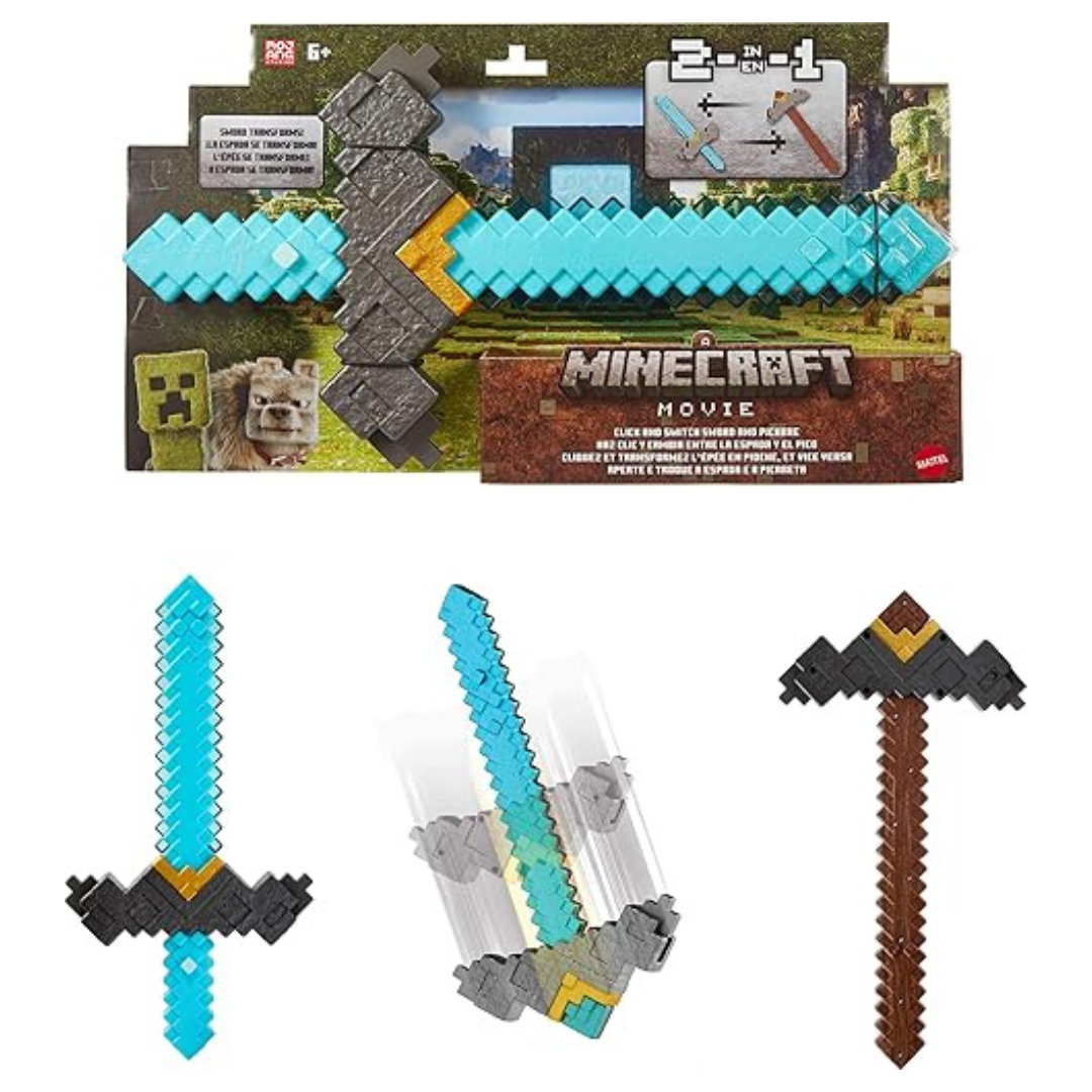 Mattel 2-In-1 Minecraft Sword & Pickaxe Toy
