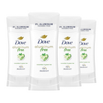 4-Count 2.6oz Dove Aluminum Free Deodorant (Cucumber & Green Tea)
