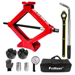 Portable 2.5 Ton Car Jack Emergency Kit With Rubber Pad