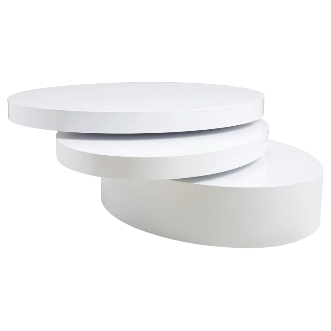 Latitude Run Jaydon Coffee Table (Glossy White)