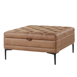 Brinna 36.5'' Traditional Upholstered Flip Top Storage Ottoman