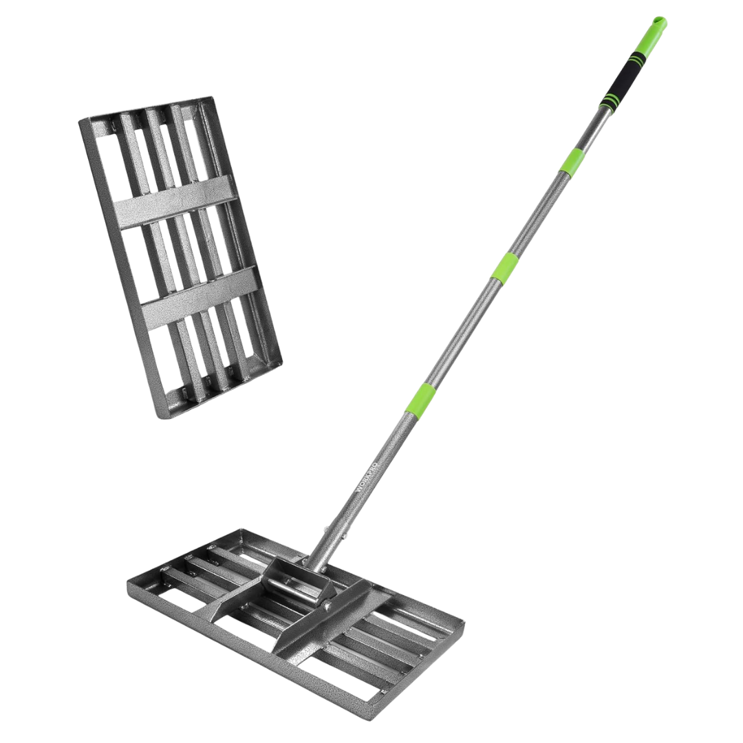 Workpro Heavy Duty Lawn Leveling Rake With Adjustable Handle