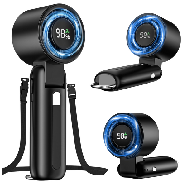 4-in-1 Portable Foldable Handheld Turbo Mini Fan