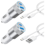 Apple MFi Certified 48W iPhone Car Charger With Cables