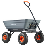 VEVOR 4 Cu.Ft. 600lbs Poly Garden Cart Dump Wagon