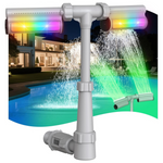 Swimming Pool Waterfall Fountain With 7-Color LED Lights