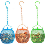 3-Pack Hanging Mesh Metal Ball Bird Seed Holder