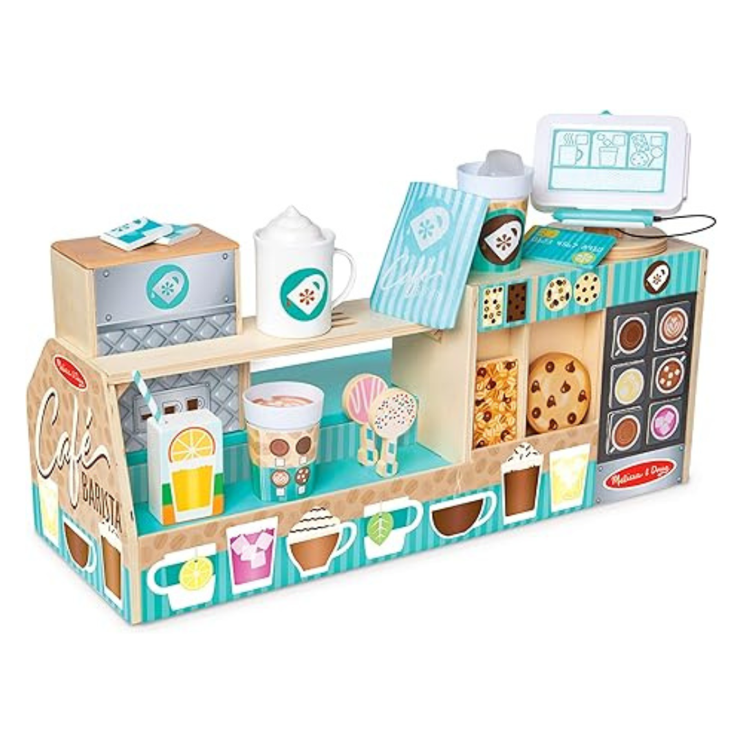 Melissa & Doug Wooden Cafe Barista Coffee Shop (35-Piece)