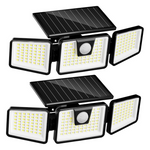 2-Pack IP65 Waterproof 156 LED Motion Sensor Solar Lights