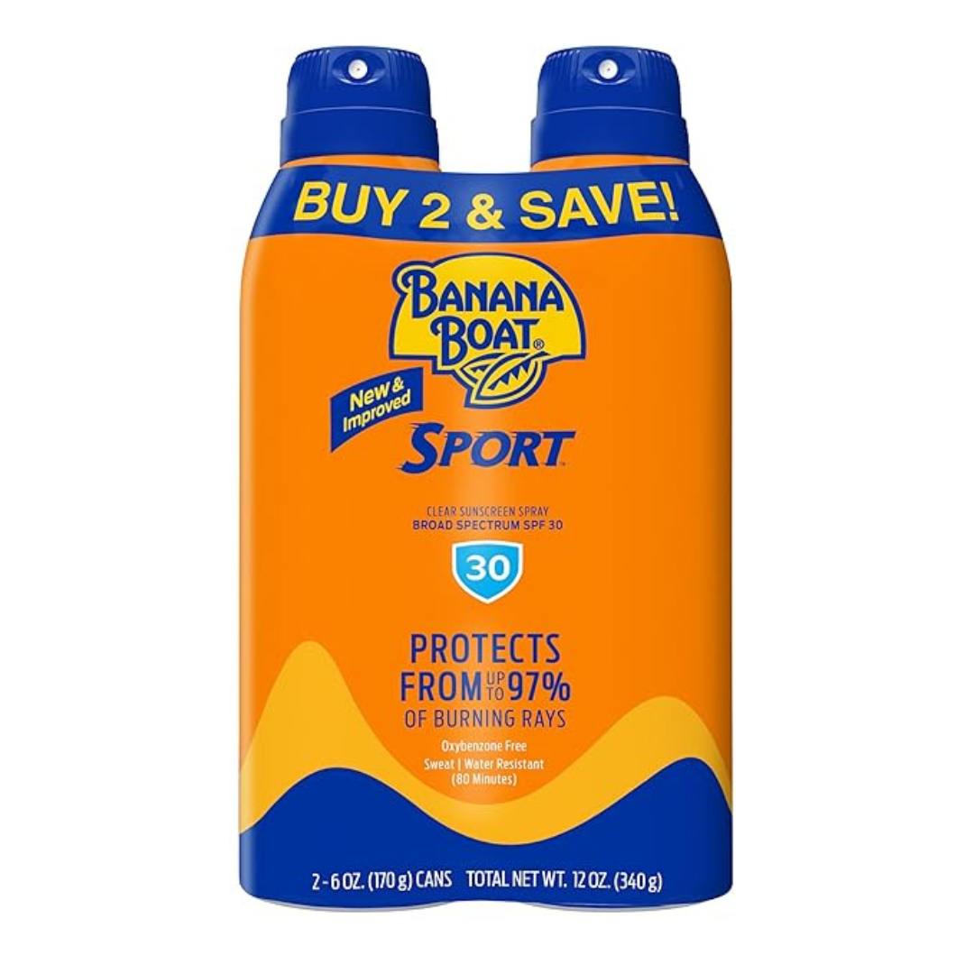 2-Pack 6oz Banana Boat Sport Ultra SPF 30 Sunscreen Spray