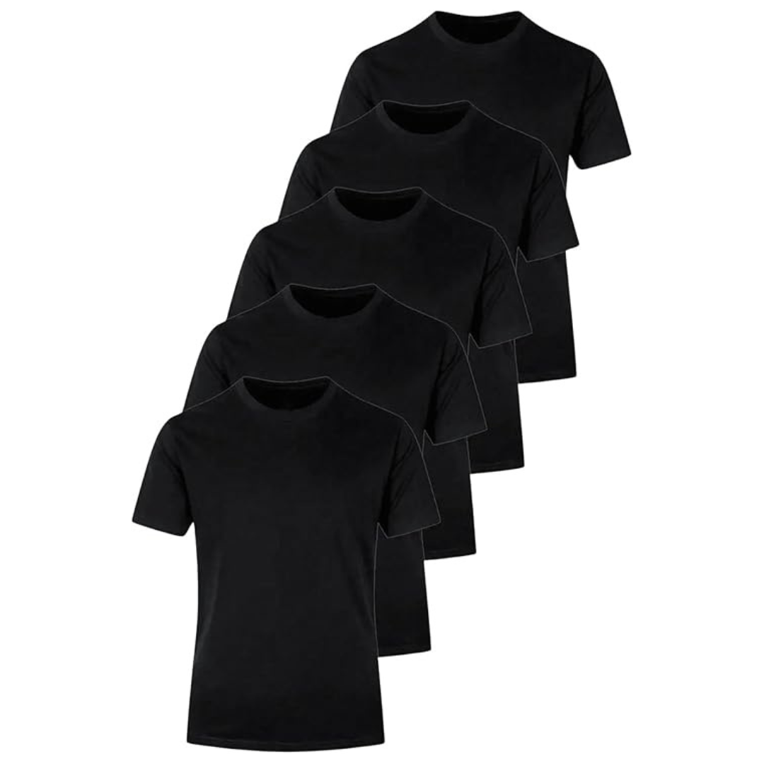5-Pack Vipwolf Men's Short Sleeve Crew Neck T-Shirt