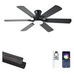 lspmke 52" Low Profile Ceiling Fan With Lights
