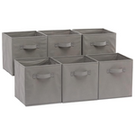 6-Pack Amazon Basics Collapsible Fabric Storage Cubes Organizer