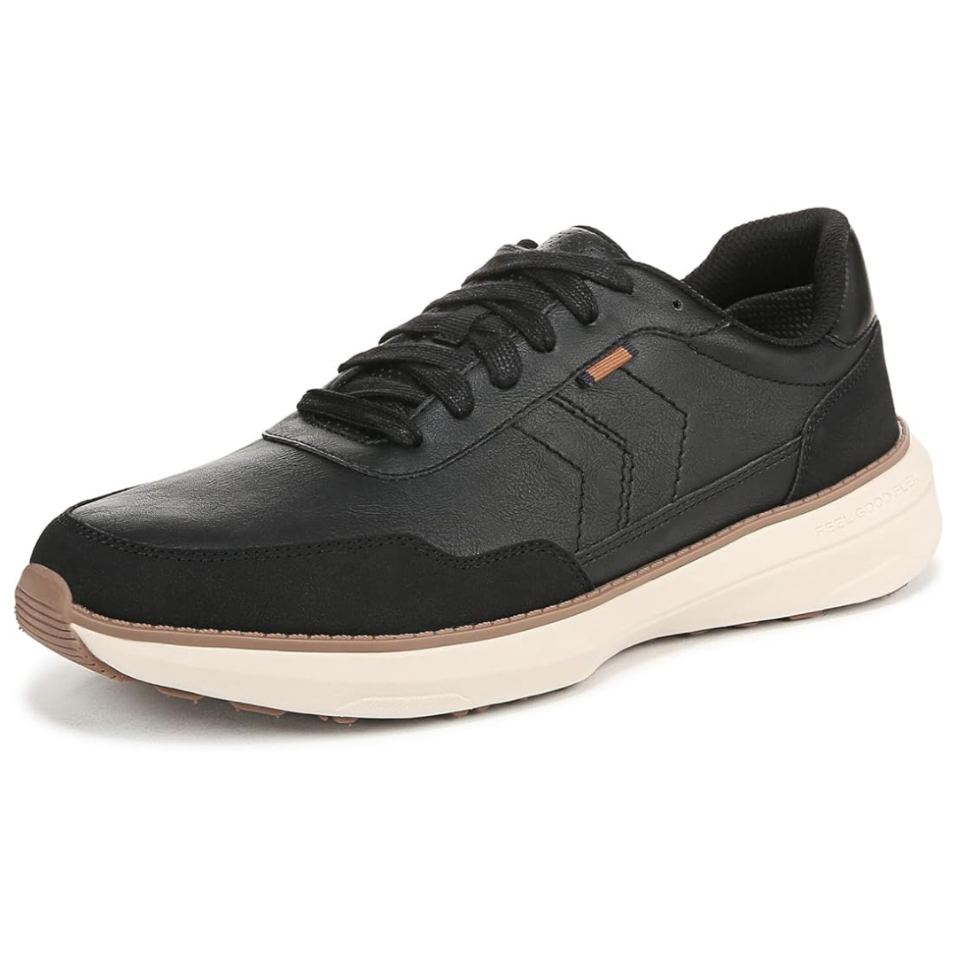 Dr. Scholl's Men's Jake Retro Sneaker (Black Smooth)
