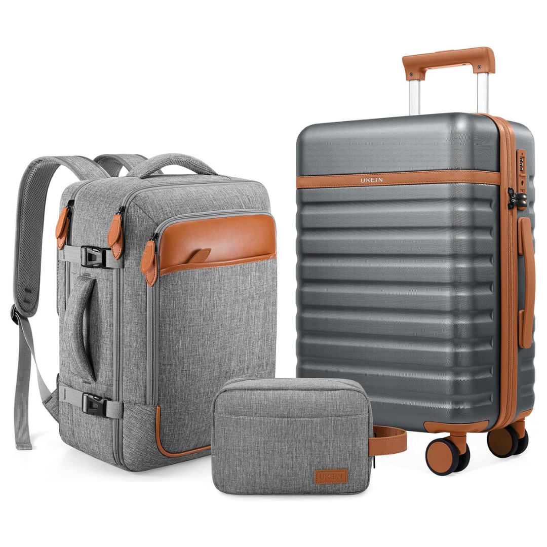 3-Piece Hardside Luggage Sets With Spinner Wheels (20"/24"/28")