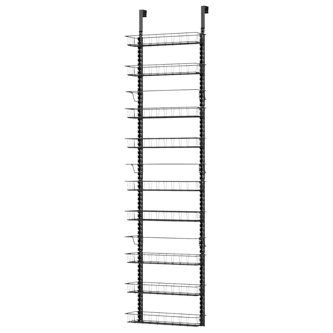 Churboro Over The Door Pantry Organizer Rack With 9 Baskets