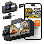 WOLFBOX i17 4K 3 Channel Dash Cam