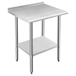 Rockpoint 24" x 30" Heavy Duty Stainless Steel Table w/ Backsplash
