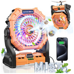BAIWU Rechargeable Portable RGB Light Misting Fan (2 Colors)