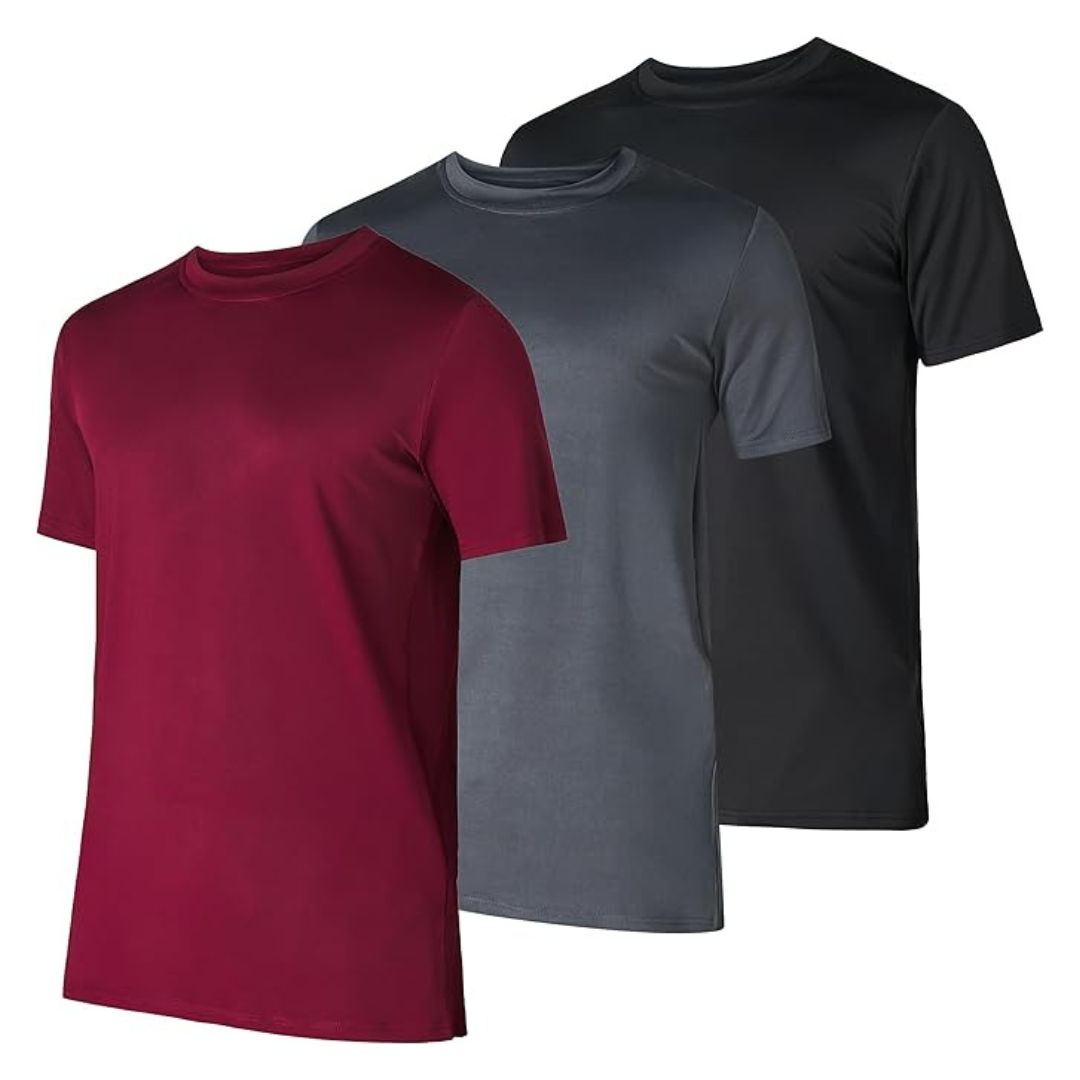 3-Pack Ultra Performance Mens Workout Athletic Gym T-Shirt