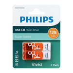 2-Pack Philips Vivid 128GB USB 3.0 Flash Drive