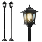 2-Pack 63" Waterproof Solar Lamp Post Light