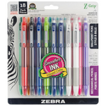 Zebra Pen Z-Grip Retractable Ballpoint Pen And Mechanical Pencil Set, Medium Point (18-Pack)