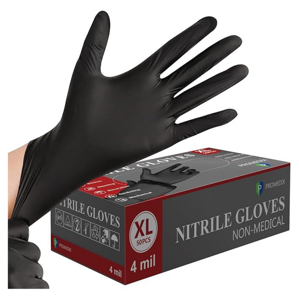 50-Pack Promedix P Nitrile Disposable Safety Gloves