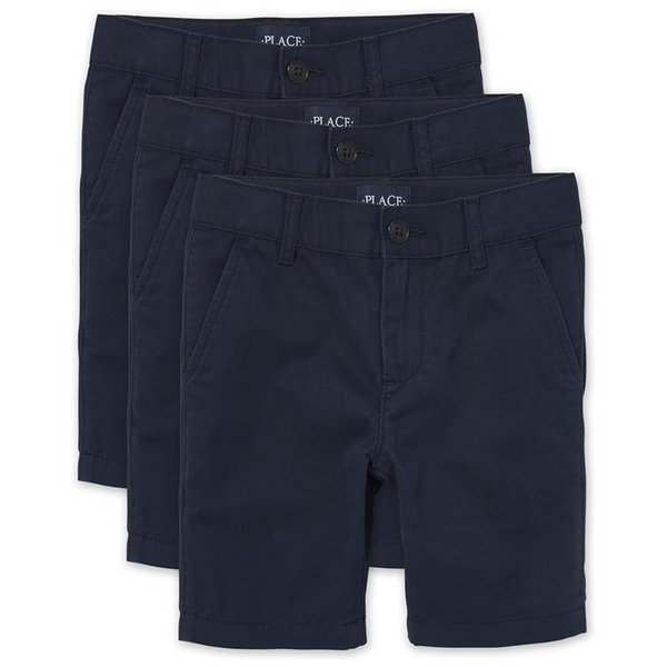 3-Pack The Children's Place Boys Uniform Stretch Chino Shorts
