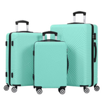 3-Piece Sunbee Lightweight Hardshell Luggage Sets (Mint Green)