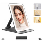 Rechargeable Portable Travel Makeup Mirror With Lights