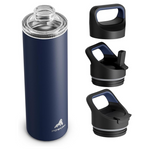 24oz Insulated Stainless Steel Sports Water Bottle With Straw