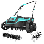 Yardcare 2-in-1 Powerful Lawn Dethatcher With 10.5 Gal Bag
