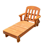 Sportspower Cedar Wood Outdoor Chaise Lounge