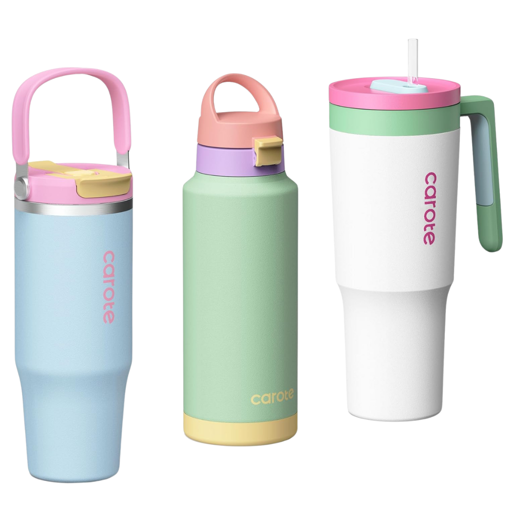 3-Pack Insulated Stainless Steel Water Bottles (32/32/40 Oz)