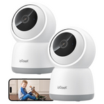 2-Pack ieGeek Indoor Security Camera 3MP Night Vision, Works