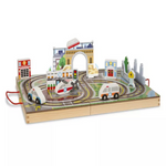 18-Piece Melissa & Doug Wooden Take-Along Tabletop Town