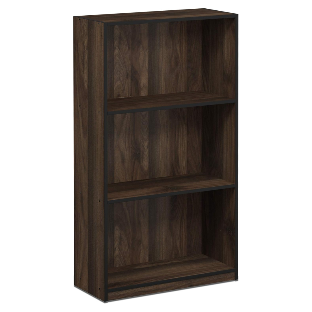 Furinno Basic 3-Tier Bookcase Storage Shelves (9.3"D x 21.8"W x 39.5"H)