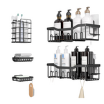 5-Piece EUDELE Rustproof Stainless Steel Hanging Shower Caddy Set