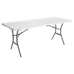 6ft Lifetime Fold-in-Half Commercial Table (White Granite)