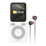 64GB Portable HiFi Lossless Sound Bluetooth MP3 Player W/ Earbuds