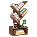 5-Tier Modern Tree Bookshelf Organizer