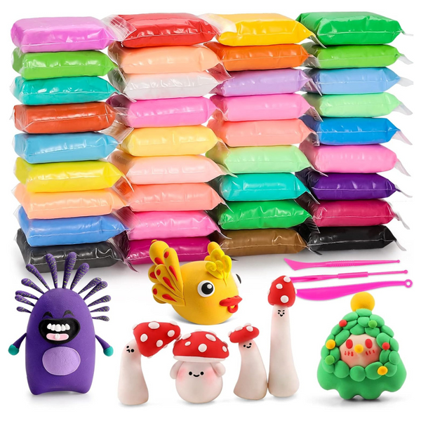 Edifon 36 Colors Modeling Air Dry Clay Kit