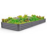 12' x 4' x 1' Galvanized Raised Garden Bed Kit