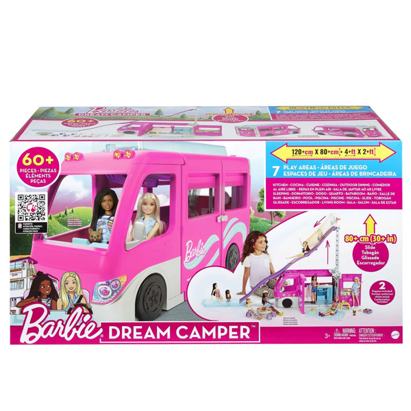Barbie Dream Camper Doll Playset with 60 Accessories