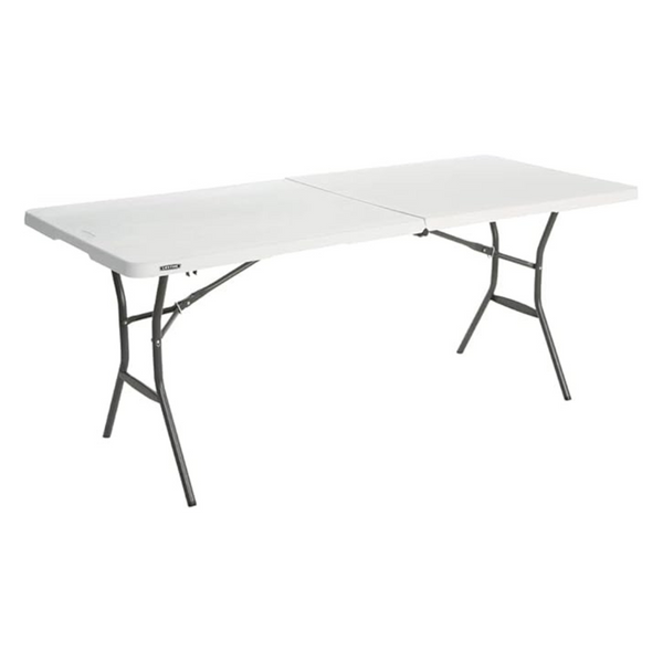 6ft Lifetime Fold-in-Half Commercial Table (White Granite)