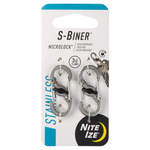2-Pack Nite Ize S-Biner Stainless Steel MicroLock Key Holder